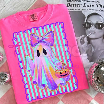 Cute Preppy Ghost Coquette Graphic T-Shirt