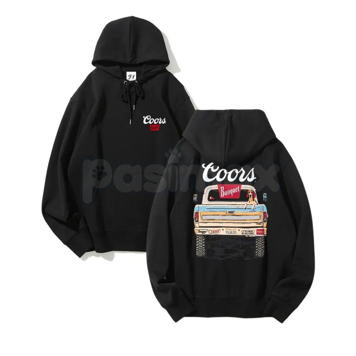 Coors Banquet Retro Truck Hoodie – Vintage Beer Brand Pullover, Classic Truck Graphic, Unisex Fan Apparel