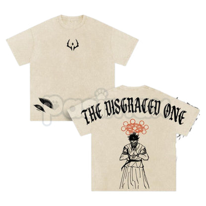 Sukuna “The Disgraced One” Vintage Washed Oversized Gym T-Shirt – Jujutsu Kaisen Graphic Tee