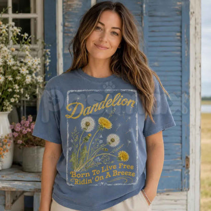 Comfort Colors Dandelion Country Music Graphic Tee
