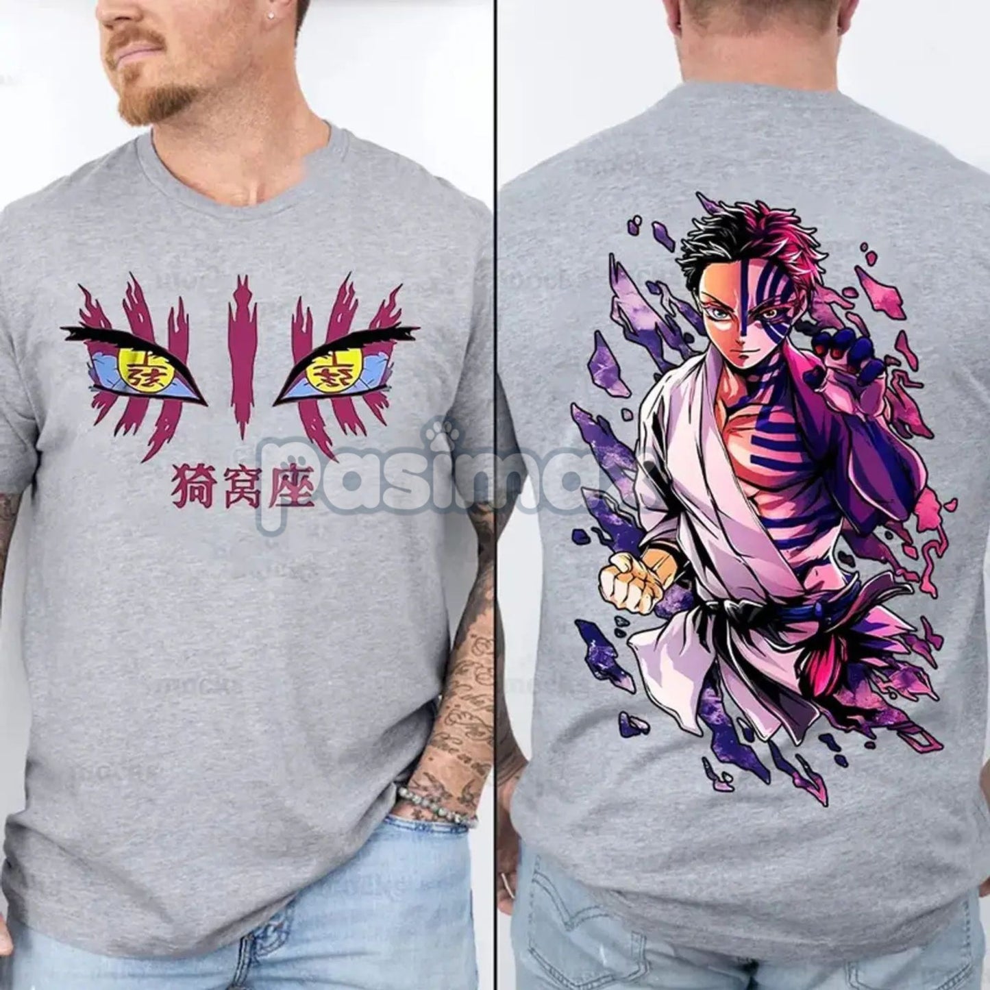 Official Akaza Kimetsu No Yaiba T-Shirt - Demon Slayer Anime Fan Apparel, Vibrant Manga Graphic