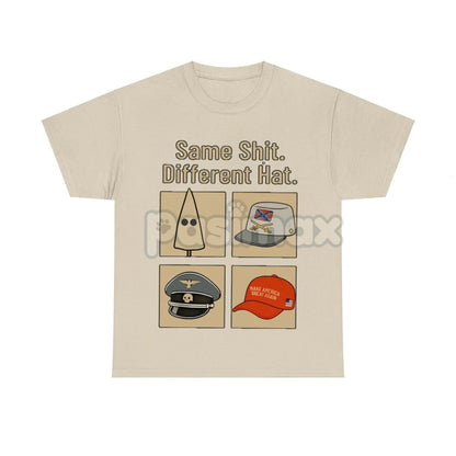 "Same Thing Different Hat" Political Shirt - Dark Humor Statement Tee, Funny Graphic Shirt