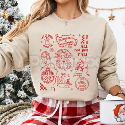 Subtle Message Doodle Christmas Liberal Values Sweatshirt | Social Justice Holiday Shirt | Progressive Statement Crewneck