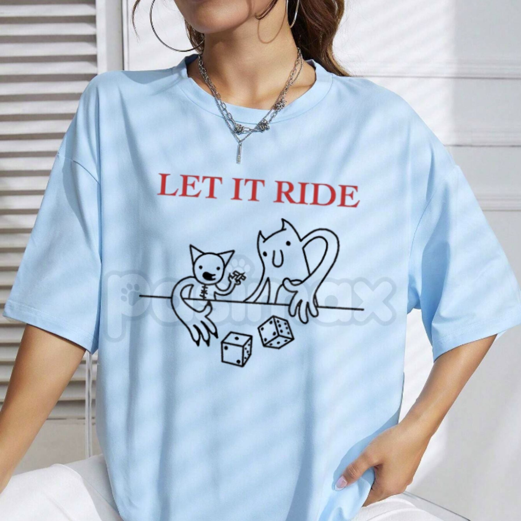 LET IT RIDE Bold Risk-Taker Slogan Tee – Pasimax