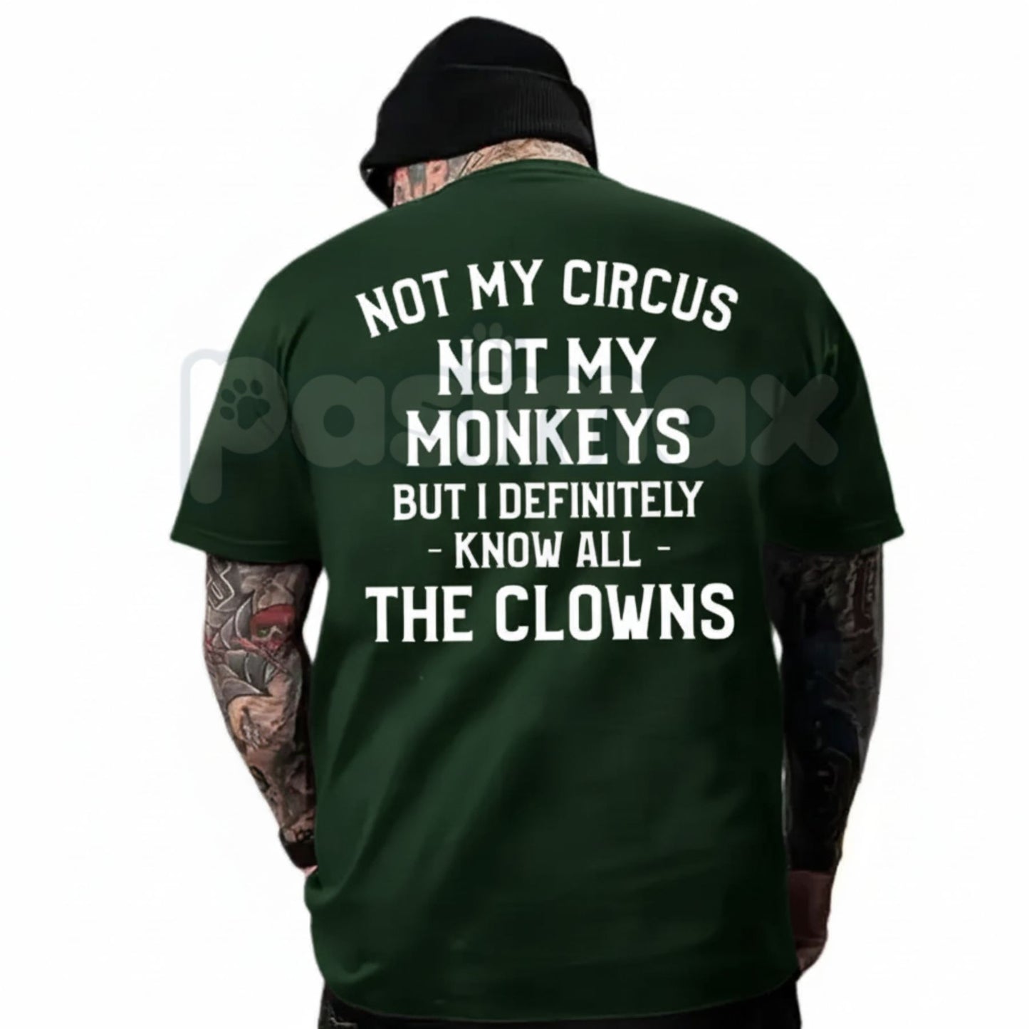 "Not My Circus, Not My Monkeys" T-Shirt - Sarcastic Funny Graphic Tee, Introvert Boundary Statement Shirt, Vintage Circus Humor Apparel