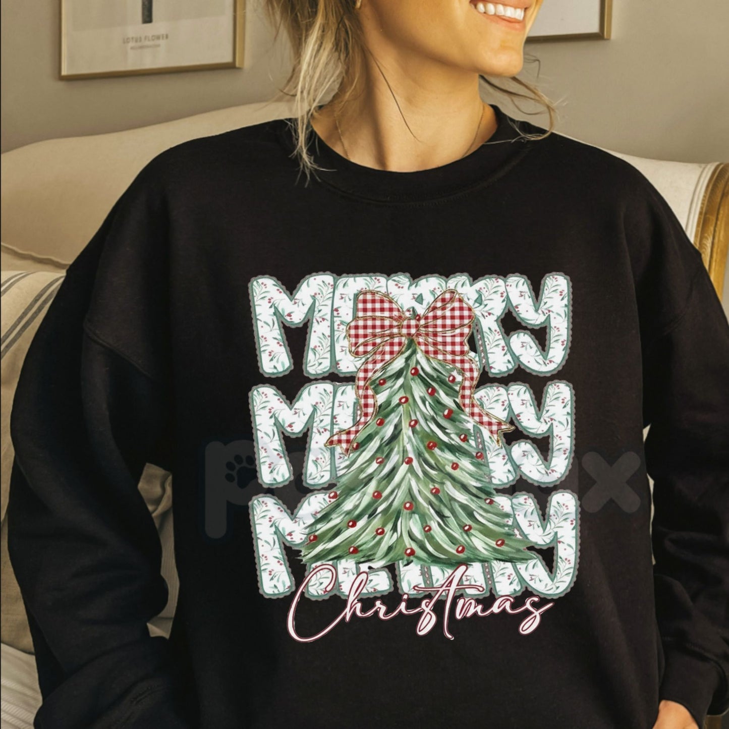 Cute Floral Christmas Sweatshirt | Delicate Botanical Holiday Jumper | Cottagecore Aesthetic Xmas Crewneck | Cozy Flower Gift