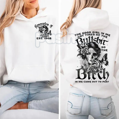 Personalized Generation X Skull Hoodie – Custom Gen X Pullover, Attitude & Nostalgia Apparel, Unisex