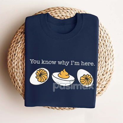 Funny Deviled Egg Thanksgiving T-Shirt - Retro Holiday Graphic Tee, Gift for Foodies