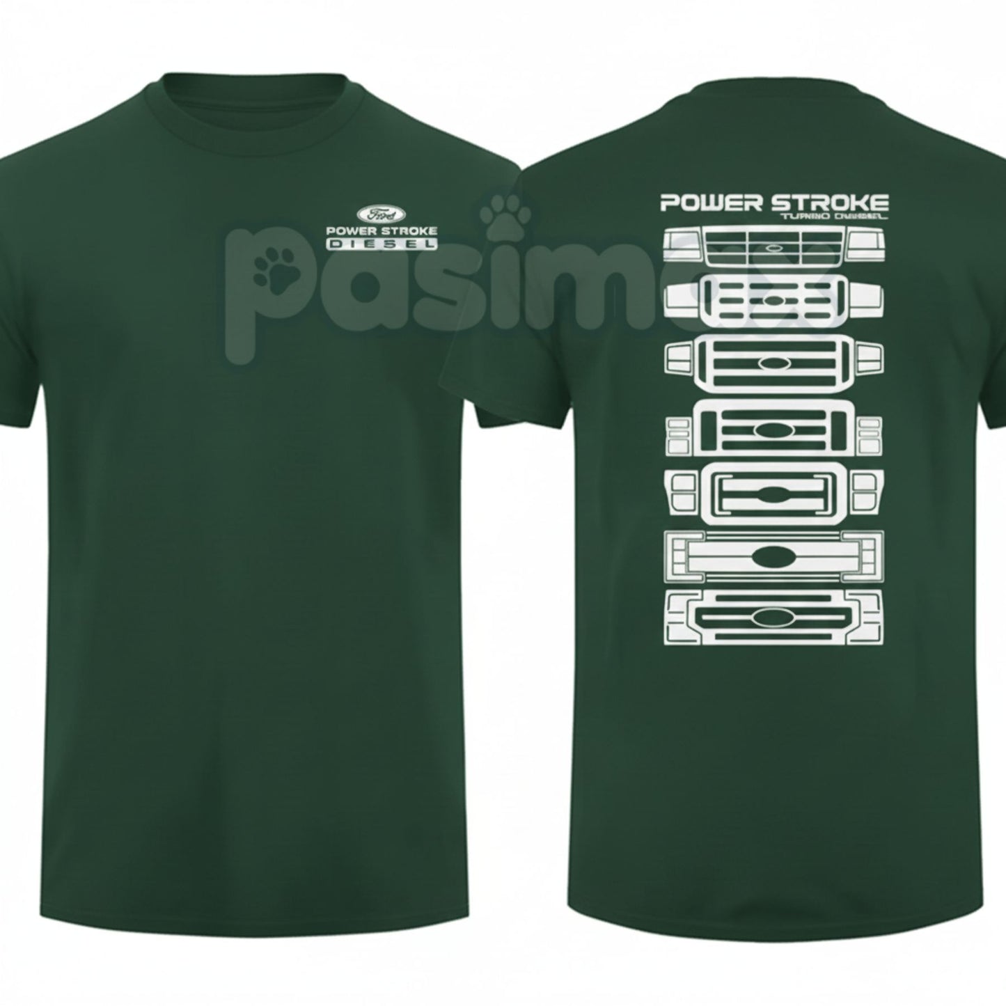 Power Stroke Evolution 2-Sided T-Shirt - Ford Diesel History Graphic Tee, Performance Truck Enthusiast Shirt, 7.3L 6.7L Evolution Apparel