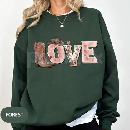 Vintage Cowboy Valentine Sweatshirt | Howdy Sweetheart Western Crewneck | Retro Pink Cowboy Hat Jumper | Coastal Cowgirl Valentine Gift | Country Love Graphic Pullover | Western Rodeo Valentine Shirt