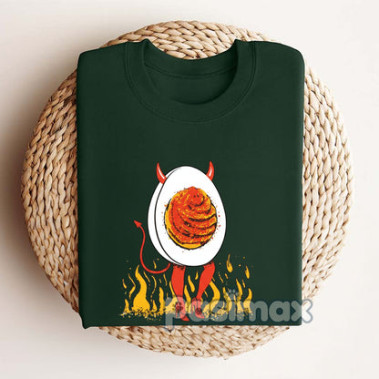 Deviled Egg Enthusiast Graphic T-Shirt - Foodie Fan Apparel, Retro Egg Tee