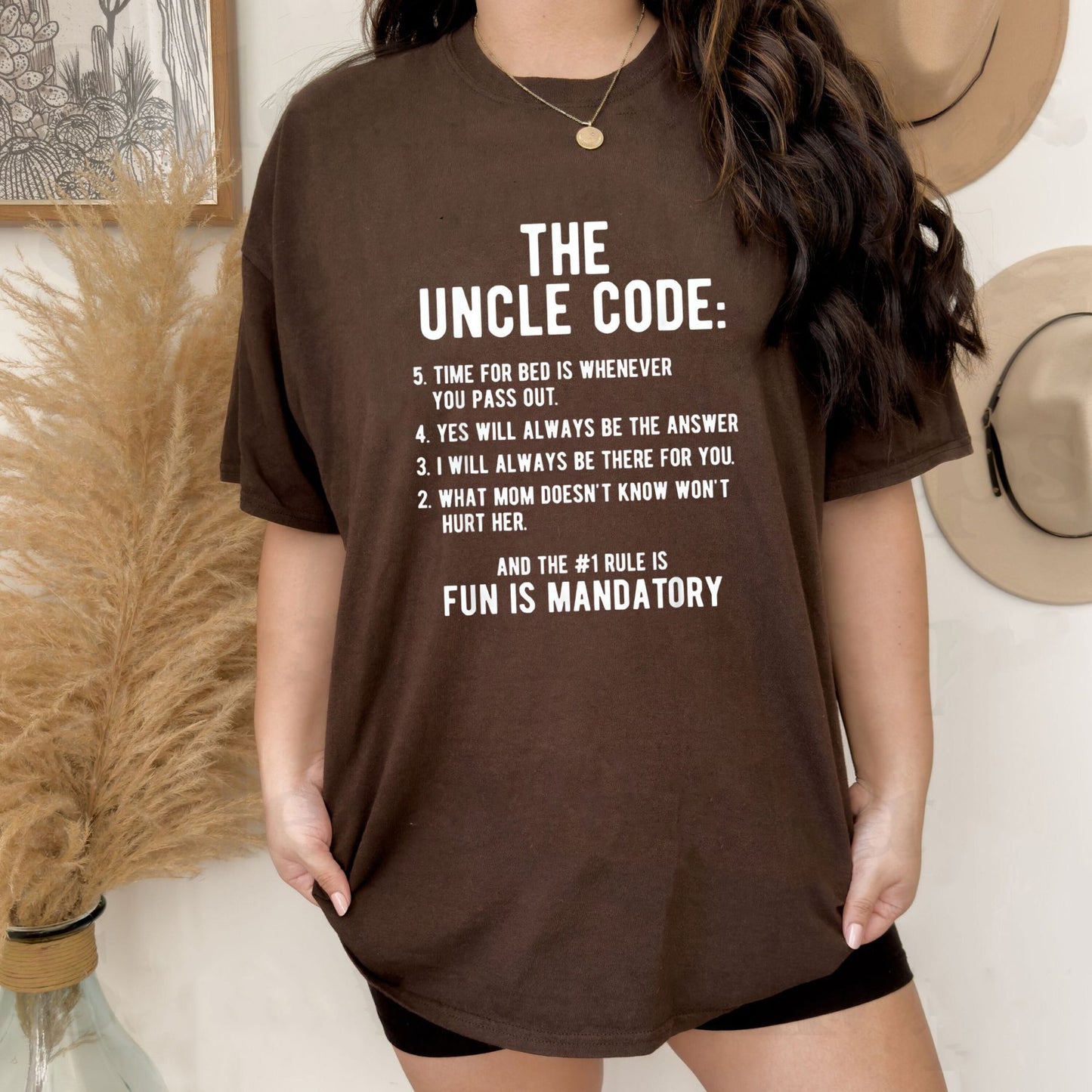 "The Uncle Code" T-Shirt - Funny Uncle Gifts From Niece Nephew, Cool T-Shirt