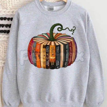 Fourth Wing Book Pumpkin Sweatshirt – Spooky Dragon Lover Reading Top