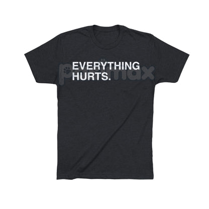 "EVERYTHING HURTS" Funny Graphic Tee - Workout & Chronic Pain Sarcastic Statement Shirt, Unisex Humor Apparel