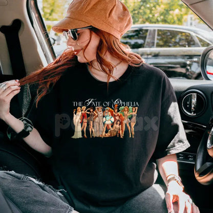 Ophelia's Tragedy T-Shirt - Haunting Melancholy Graphic Tee, Dark Academia Literature Shirt, Shakespearean Drama Apparel