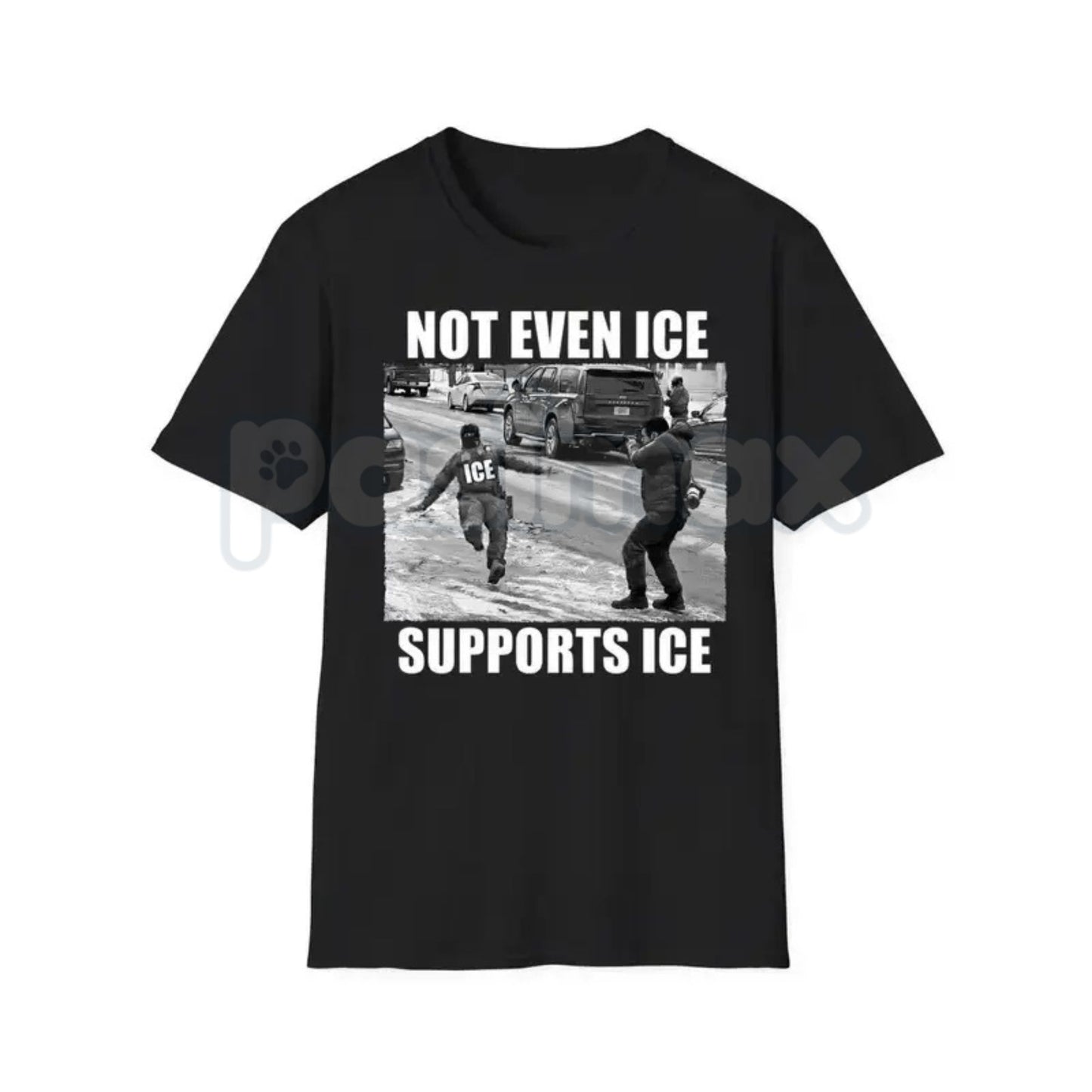 "Not Even Ice Supports ICE" Political Tee - Funny Social Justice Graphic T-Shirt, Immigration Reform Protest Shirt, Anti-ICE Human Rights Apparel, Clever Political Satire Top