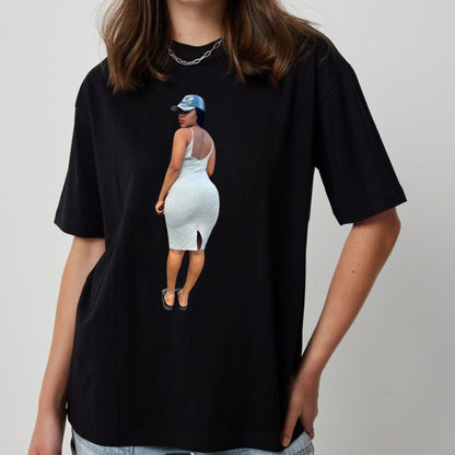 "Bel Dash Ju Bel Anform" Women's T-Shirt - White Graphic Tee, Unique & Empowering Design
