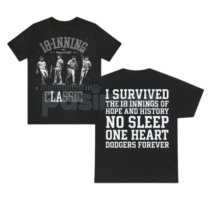 18 Innings of Agony & Glory T-Shirt - Extra Innings Marathon Baseball Tee, Historic Game Fan Apparel, Unisex Endurance Slogan Gift