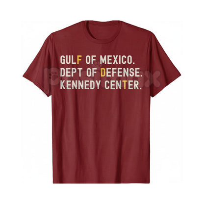 Gulf of Mexico Dept of Defense T-Shirt - Kennedy Center Graphic Tee, Esoteric Government Agency Apparel, Niche Military Theory Streetwear Shirt