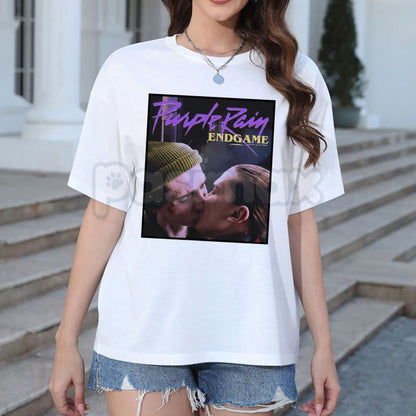"Purple Rain" End Game T-Shirt - Vintage Prince Tribute Graphic Tee, Retro 80s Music Legend Shirt, Purple Rain Movie Fan Apparel, Unisex Rock Pop Top