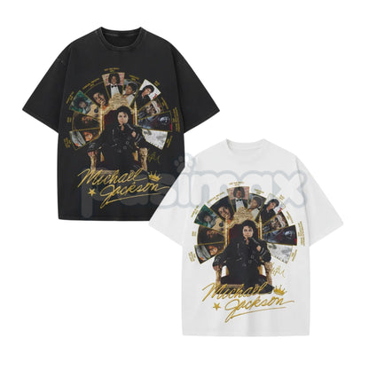 Michael Jackson Retro T-Shirt – Vintage King of Pop Graphic Tee, Premium 100% Cotton 80s Music Icon Top, Soft Lived-In Heavyweight Moonwalk Shirt, Made in USA