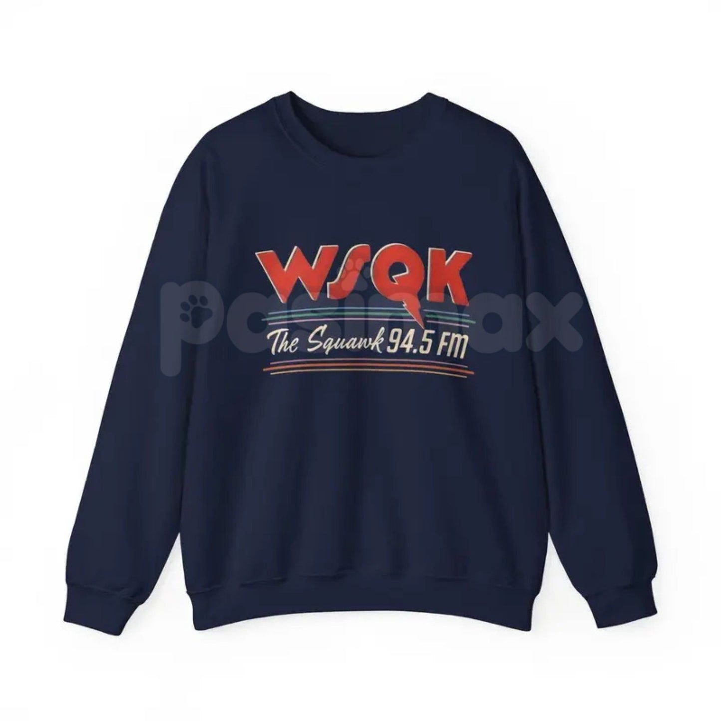 WSQK Radio Staff Sweatshirt | The Squawk 94.5 Hawkins Indiana Jumper | Retro 80s Media Professional Crewneck | Vintage Radio Station Merch
