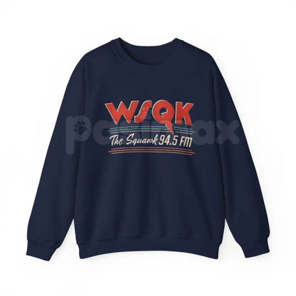 WSQK Radio Staff Sweatshirt | The Squawk 94.5 Hawkins Indiana Jumper | Retro 80s Media Professional Crewneck | Vintage Radio Station Merch
