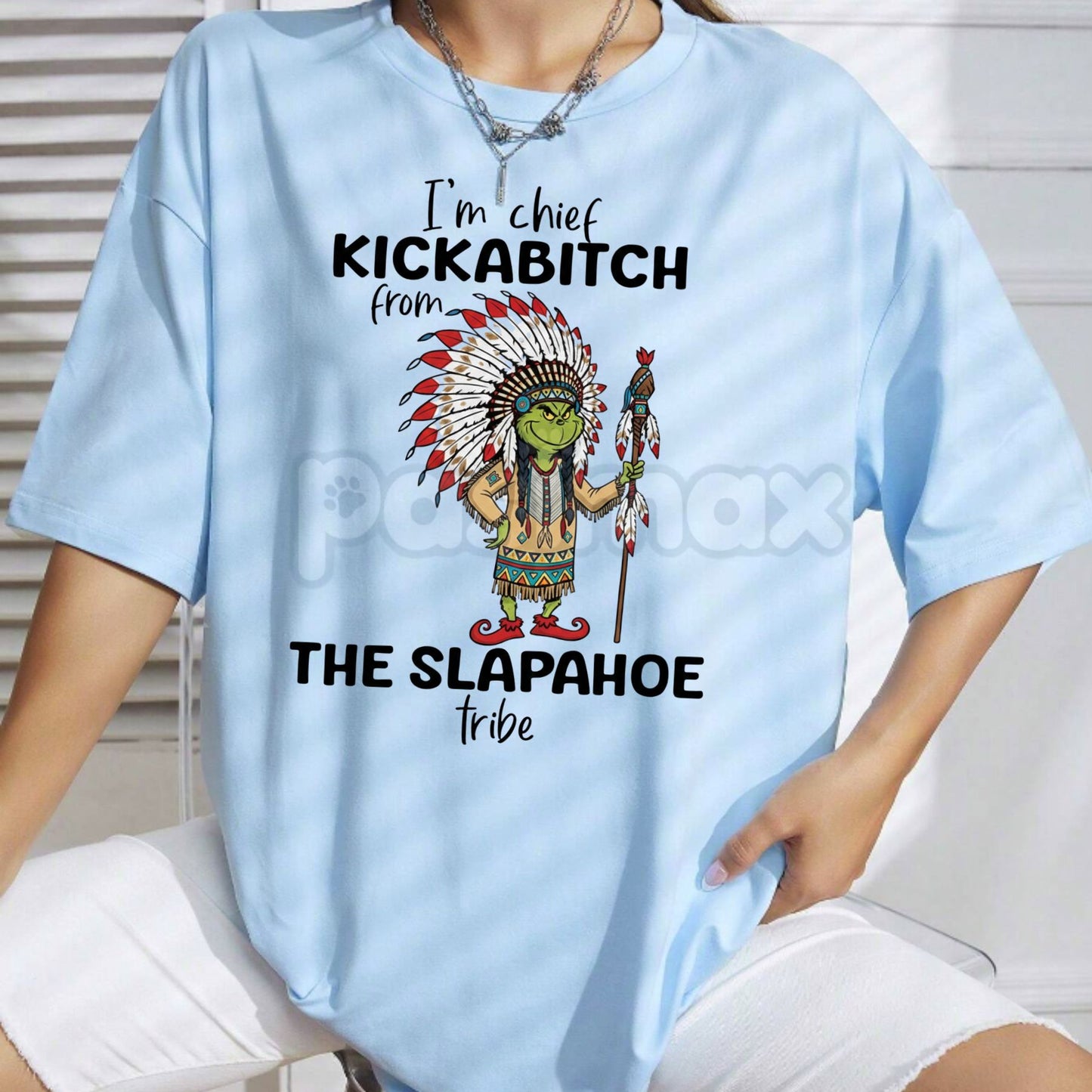 Grinch "Chief Kickabitch" Funny Christmas Shirt - Irreverent Holiday Humor Tee, Mean Christmas Slogan, Edgy Grinch Fan Apparel