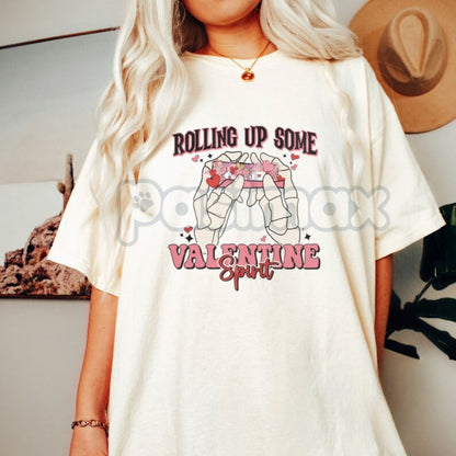 Funny Valentine's Day Partner Tee - Relatable Relationship Humor Shirt, Casual Couples V-Day Gift, I'm Here For The Treats Apparel