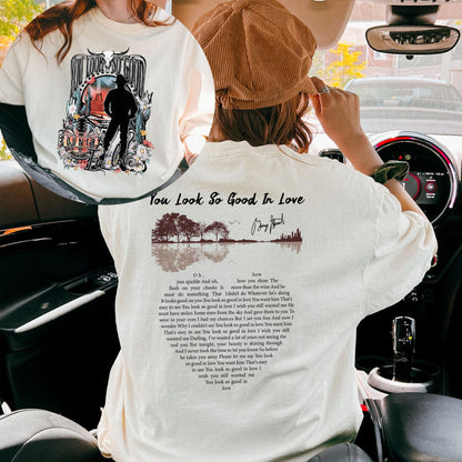 Retro Cowgirl "You Look So Good In Love" Shirt - George Strait Country Music Tee, Vintage Western Fan Apparel