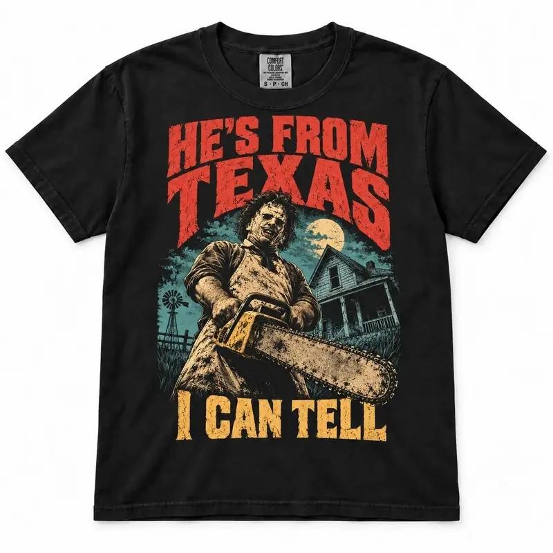 Comfort Colors® Texas Slasher Horror T-Shirt – Chainsaw Horror Graphic Tee, Choosin Texas Ella Fella Unisex Top & Gift
