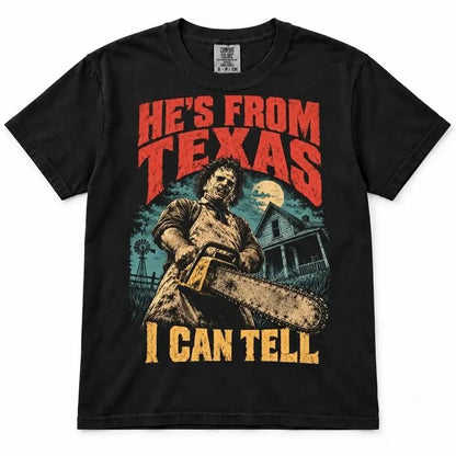 Comfort Colors® Texas Slasher Horror T-Shirt – Chainsaw Horror Graphic Tee, Choosin Texas Ella Fella Unisex Top & Gift
