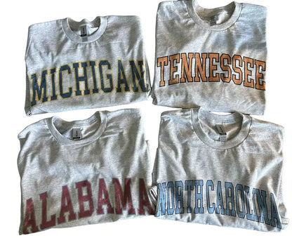 Vintage Varsity College T-Shirt – Retro Ivy League Athletic Unisex Cotton Graphic Tee