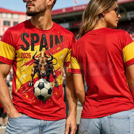 2026 Spain Soccer T-Shirt for Men – Spanish Football Fan Tee, National Team Pride Sportswear-Pasimax