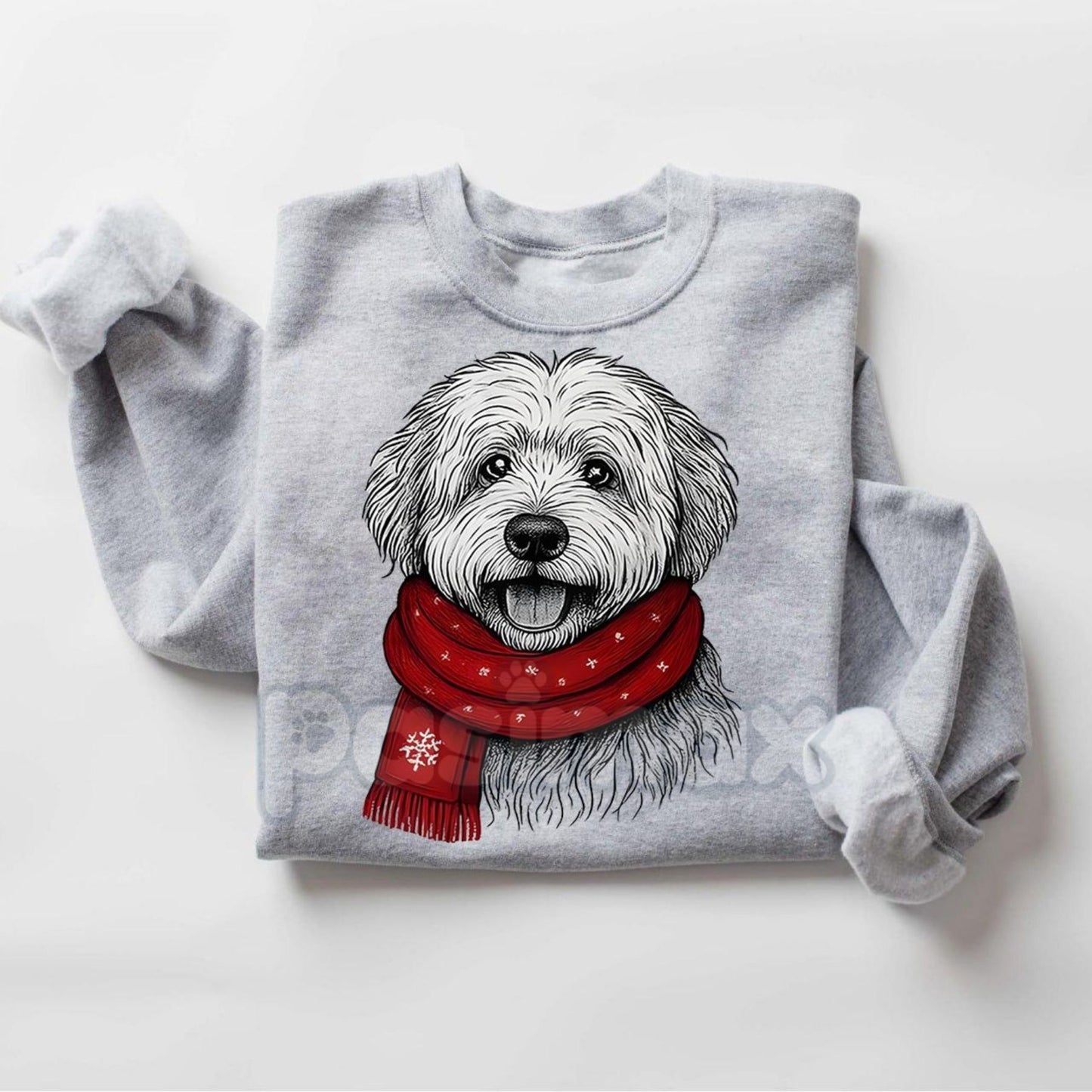 Santa Paws Christmas Dog Sweatshirt – Sport Grey Crewneck for Dog Lovers | Dog Mom Gift