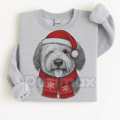 Ugly Christmas Style Santa Paws Dog Sport Grey Crewneck Sweater