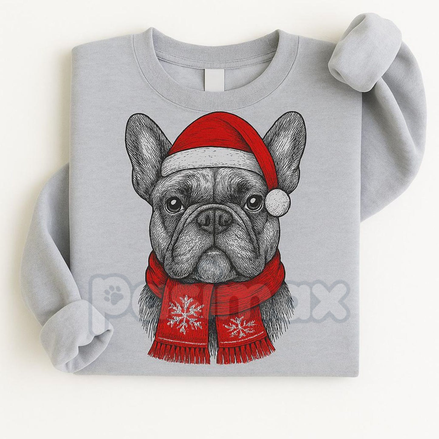 Ugly Christmas Style Santa Paws Dog Sport Grey Crewneck Sweater