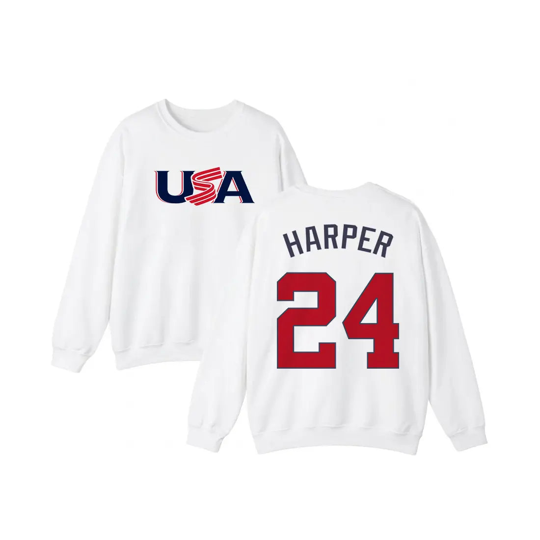 Vintage Team USA Baseball Sweatshirt | 2026 World Baseball Tournament Crewneck | White & Black Colorblock Pullover | Retro American Baseball Jumper | USA Flag Graphic Sports Top | 2026 Game Day Fan Apparel