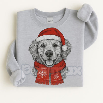 Ugly Christmas Style Santa Paws Dog Sport Grey Crewneck Sweater