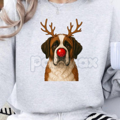 Christmas Reindeer Dog Sweatshirt – Festive Pet Graphic Holiday Apparel