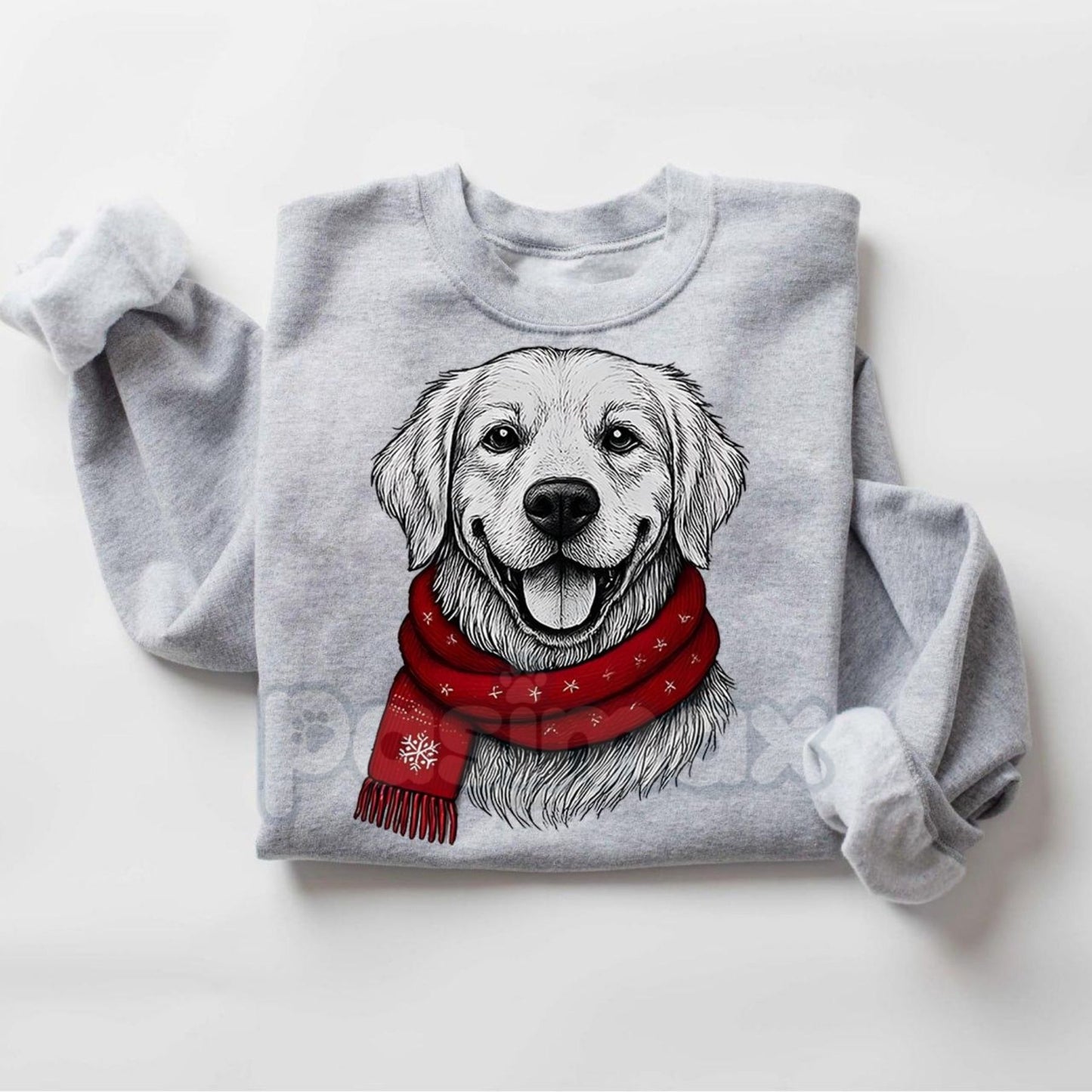 Santa Paws Christmas Dog Sweatshirt – Sport Grey Crewneck for Dog Lovers | Dog Mom Gift