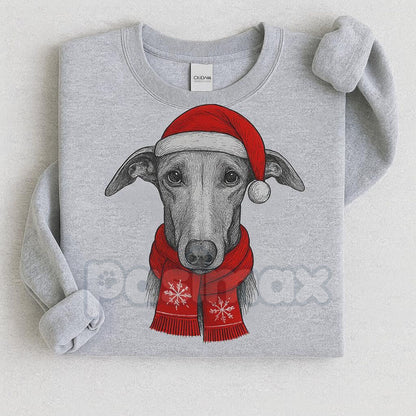 Ugly Christmas Style Santa Paws Dog Sport Grey Crewneck Sweater