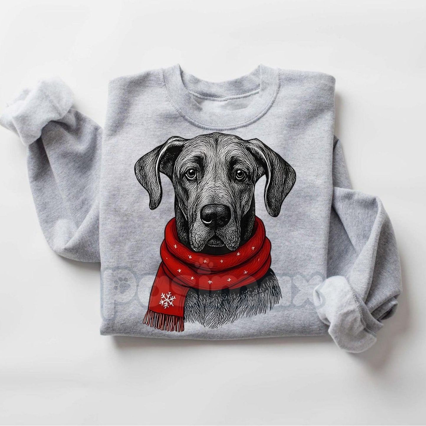 Santa Paws Christmas Dog Sweatshirt – Sport Grey Crewneck for Dog Lovers | Dog Mom Gift