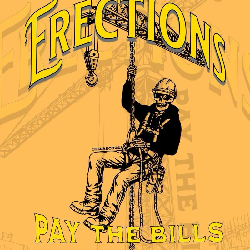 Crane Operator T-Shirt - "Pays the Bills" Blue Collar Work Tee, Men's Apparel Top
