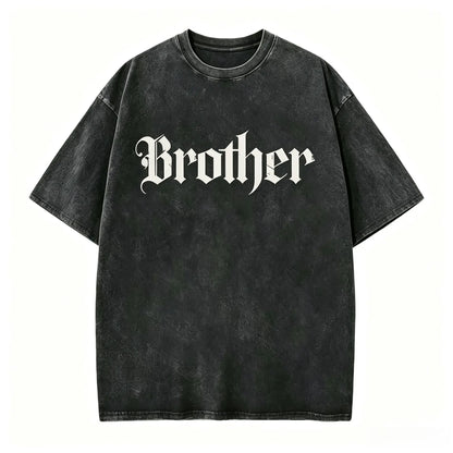 Mother Gothic Shirt Old English Tee – Retro Alt Mom Graphic T-Shirt, Vintage Washed Lightweight Cotton Unisex Streetwear Top