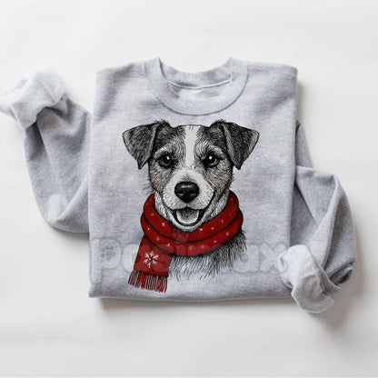 Santa Paws Christmas Dog Sweatshirt – Sport Grey Crewneck for Dog Lovers | Dog Mom Gift