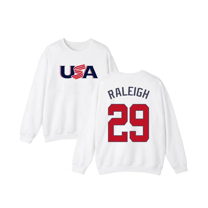 Vintage Team USA Baseball Sweatshirt | 2026 World Baseball Tournament Crewneck | White & Black Colorblock Pullover | Retro American Baseball Jumper | USA Flag Graphic Sports Top | 2026 Game Day Fan Apparel