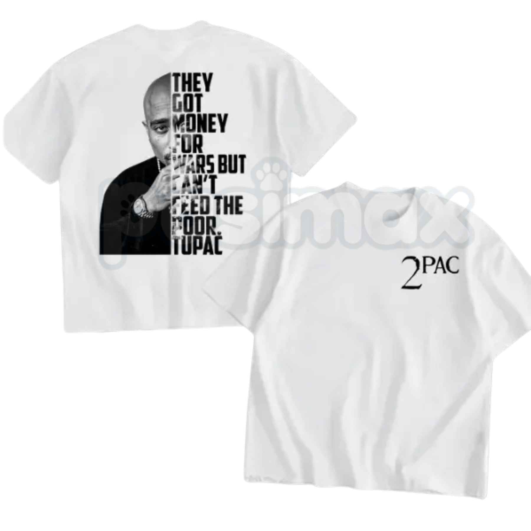 2Pac Rapper Shirt – Classic 90s Hip Hop Rap Graphic Tee, Vintage Tupac Shakur Shakur Legend Unisex Streetwear T-Shirt-Pasimax