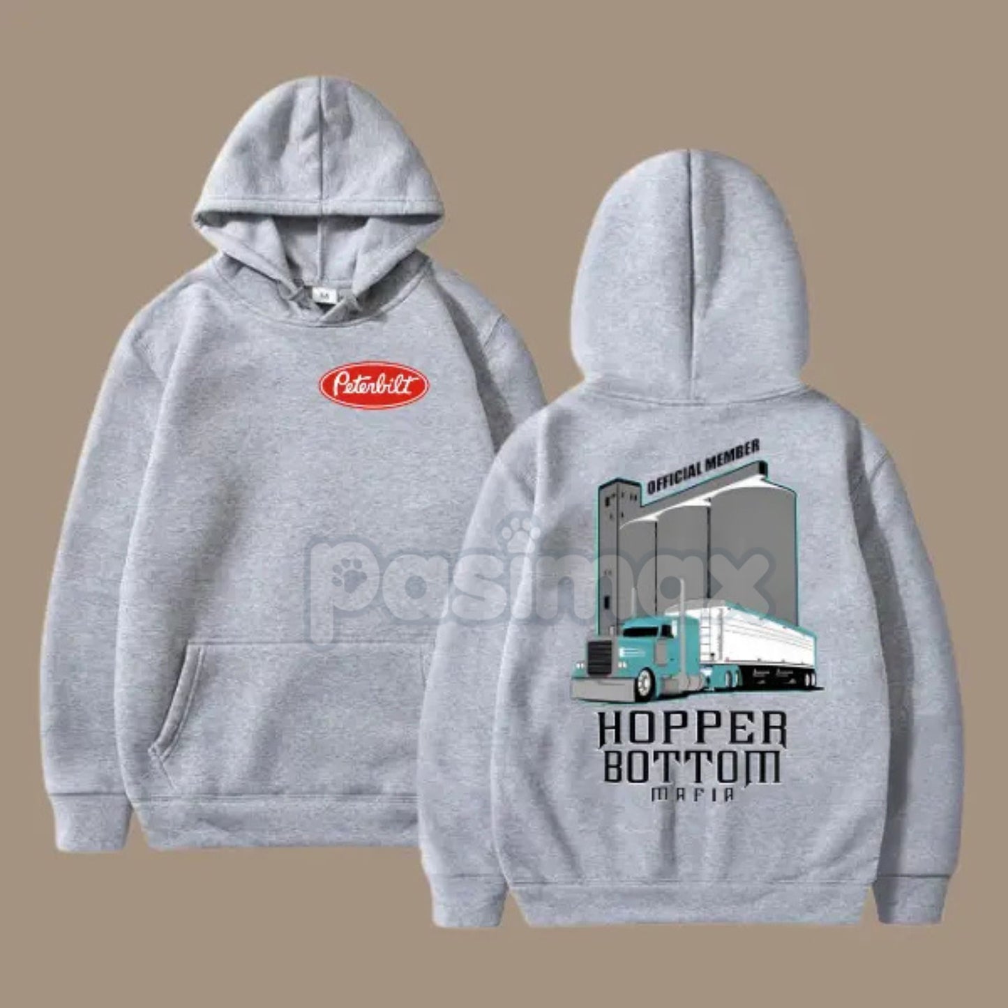 Hopper Bottom Mafia Hoodie – Peterbilt Semi Truck Graphic Pullover, Grain Hauler Trucker Apparel, Unisex