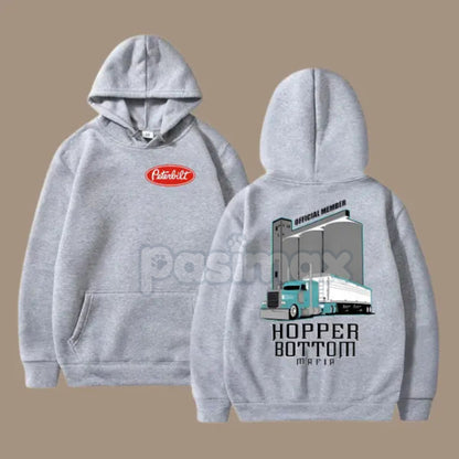 Hopper Bottom Mafia Hoodie – Peterbilt Semi Truck Graphic Pullover, Grain Hauler Trucker Apparel, Unisex